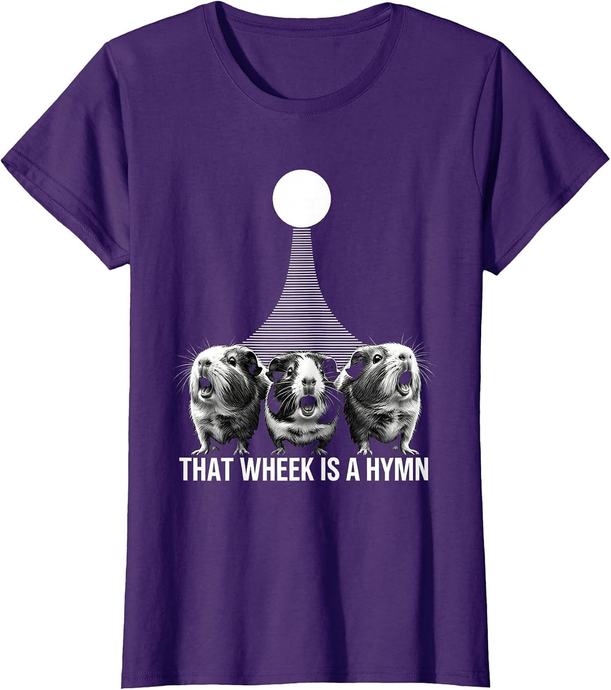 Women's That Wheek Is A Hymn Funny Guinea Pig Parody Animal Lover T-Shirt - Purple