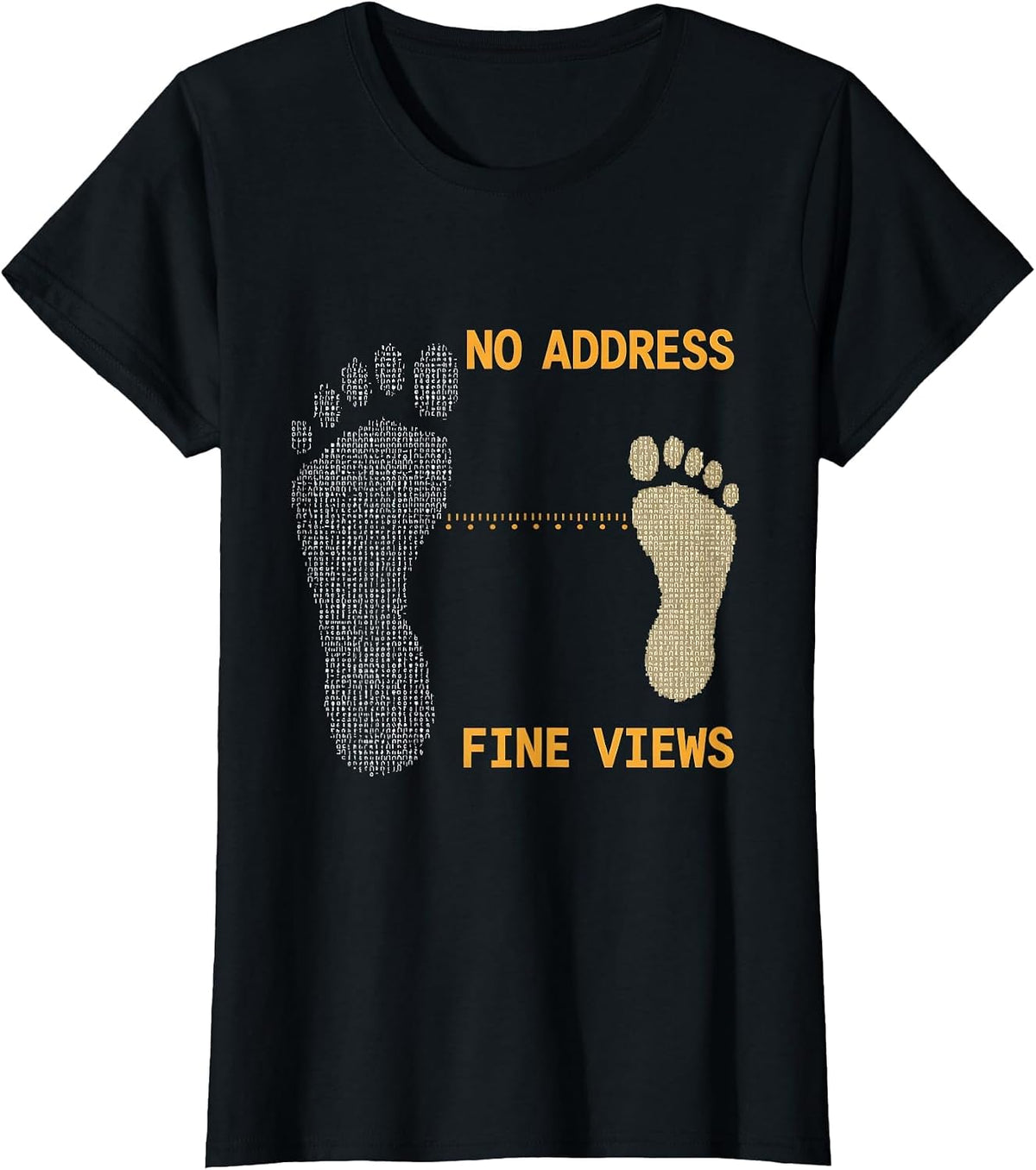 No Address Fine Views Retro Van Life Van Enthusiast Gift T-Shirt - Black