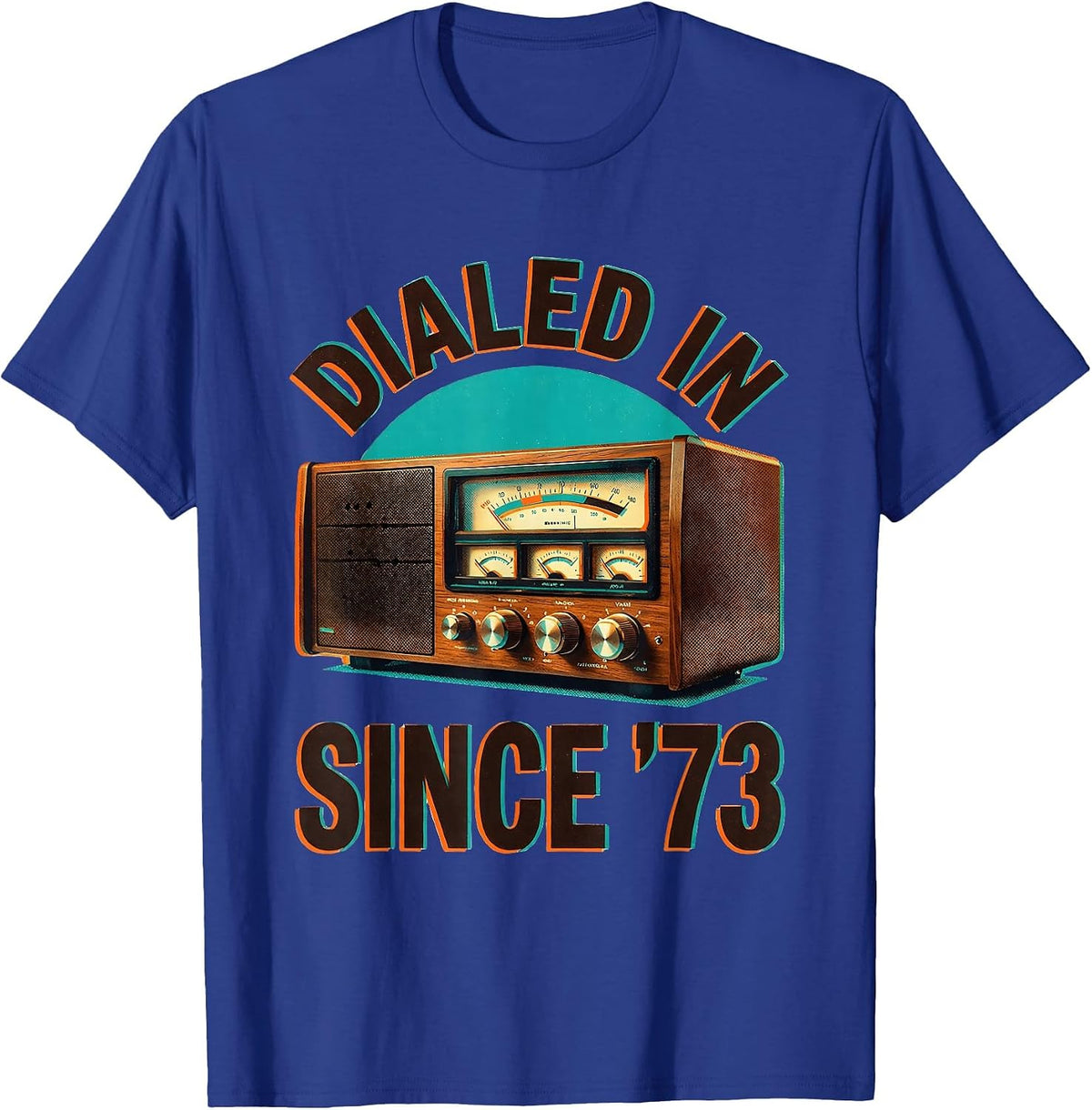 Dialed In Since '73 Vintage Ham Radio Design T-Shirt - Royal Blue