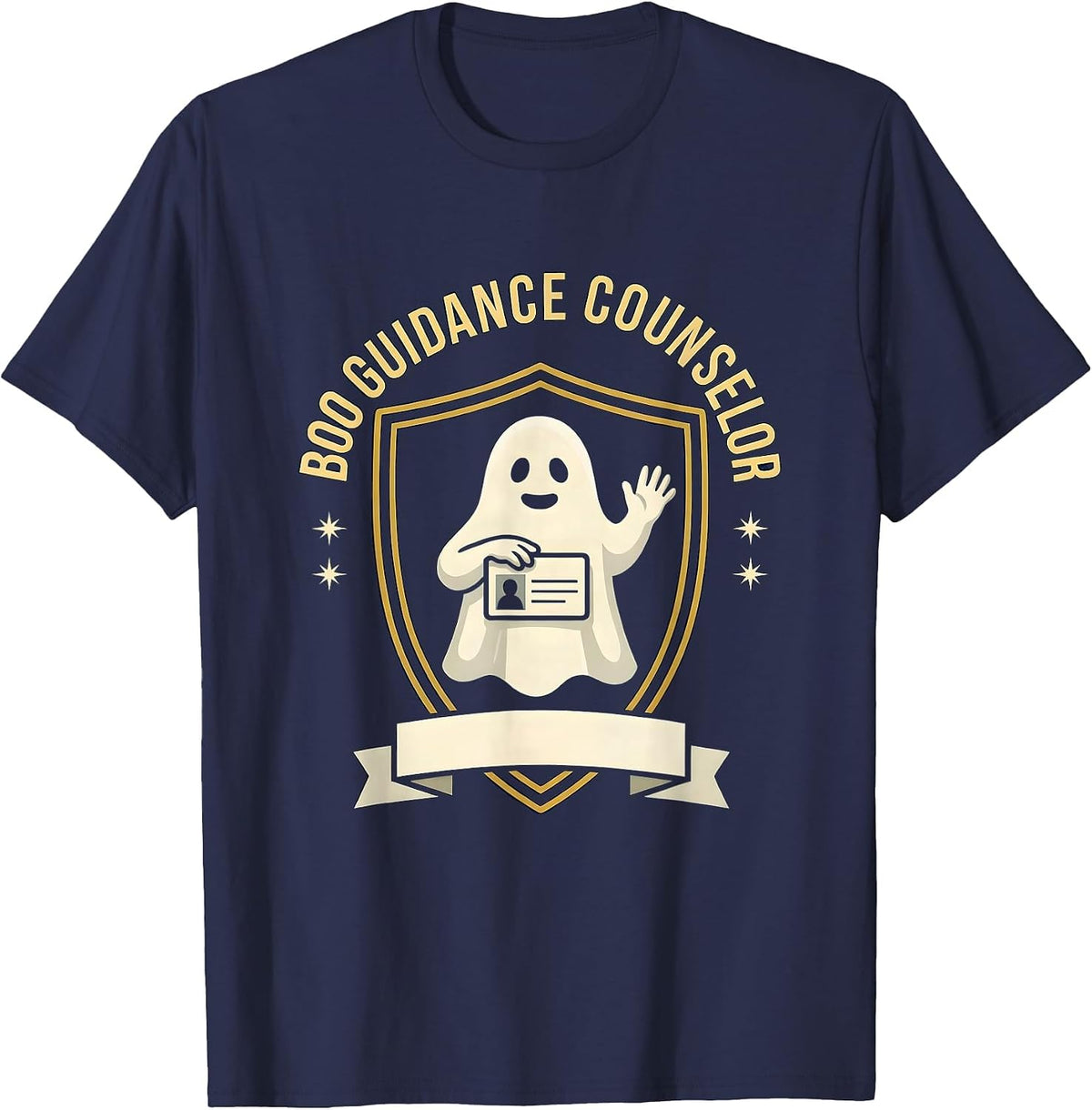 Boo Guidance Counselor Halloween School Counselor Mental T-Shirt - Navy Blue