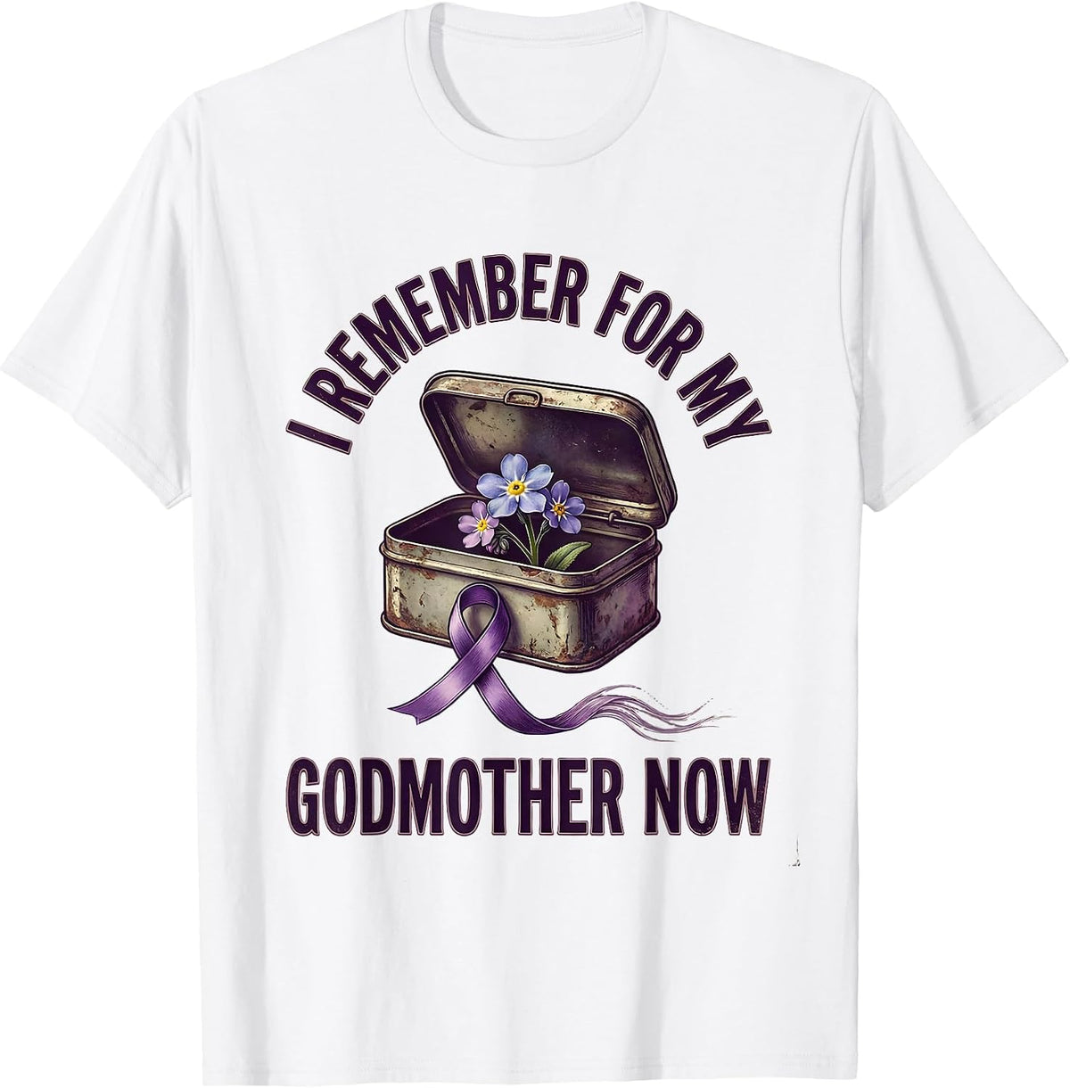 Men's I Remember For My Godmother Now Vintage Alzheimer's T-Shirt - White