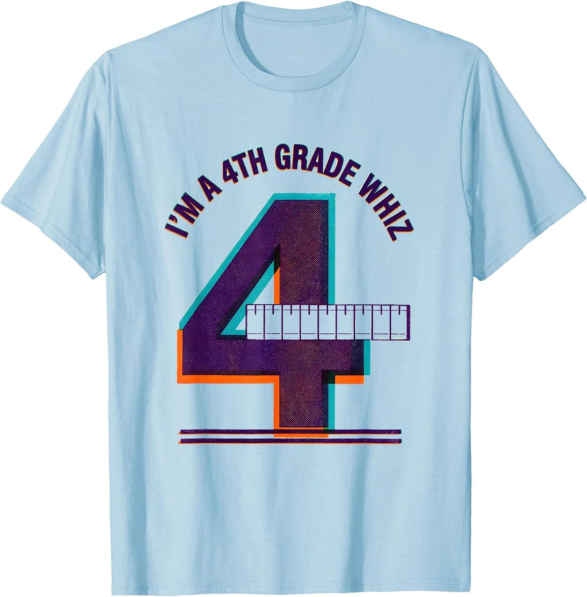 Men's I’m A 4th Grade Whiz Funny Fourth Grade Back To School Kids T-Shirt - Baby Blue