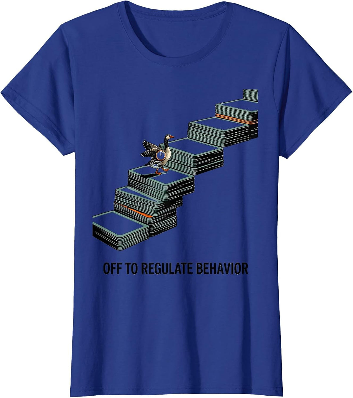 Women's Off To Regulate Behavior Funny Mental Health Counselor ABA T-Shirt - Royal Blue