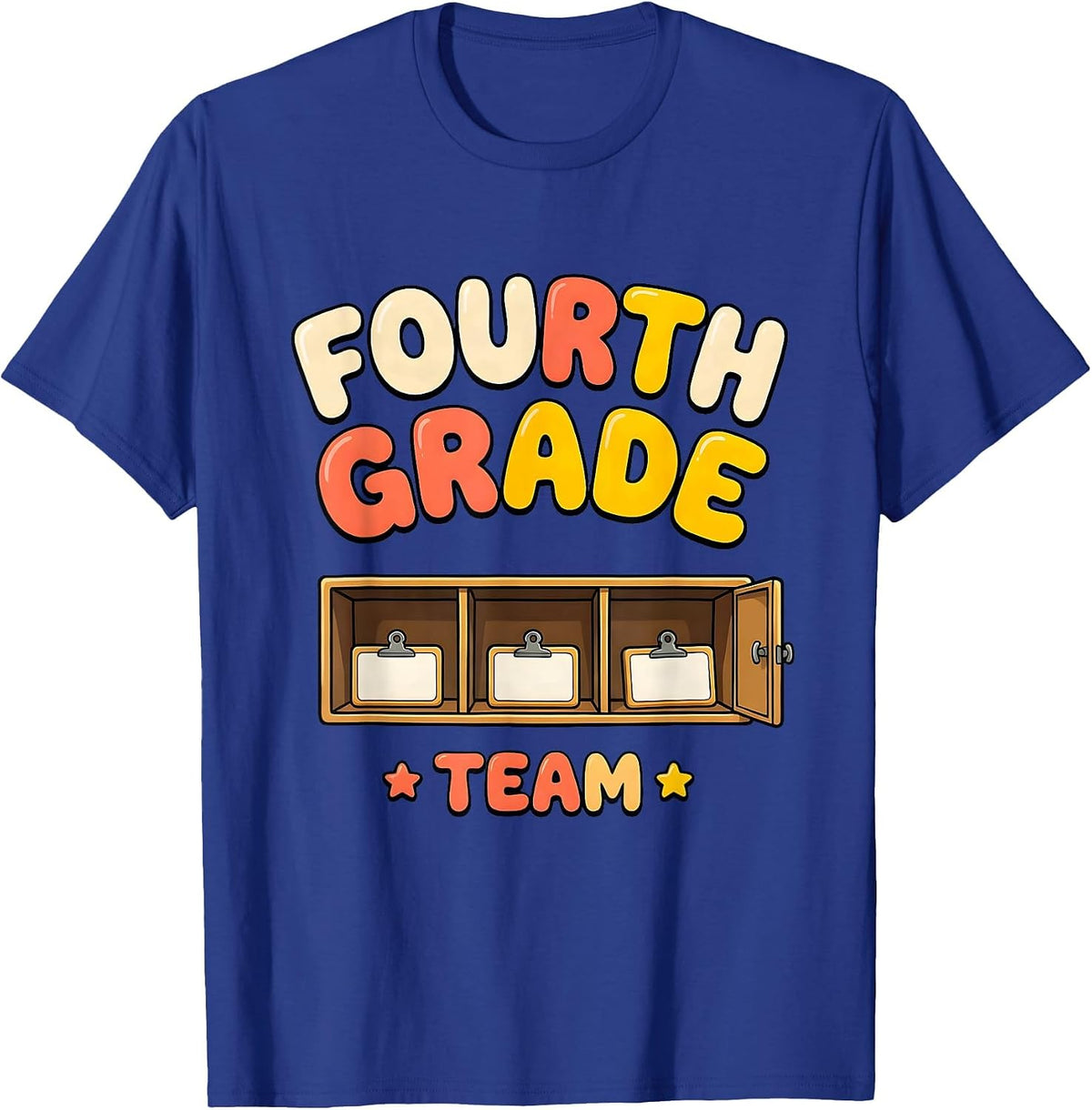 Fourth Grade Team Funny Teacher Crew Back To School Gift T-Shirt - Royal Blue