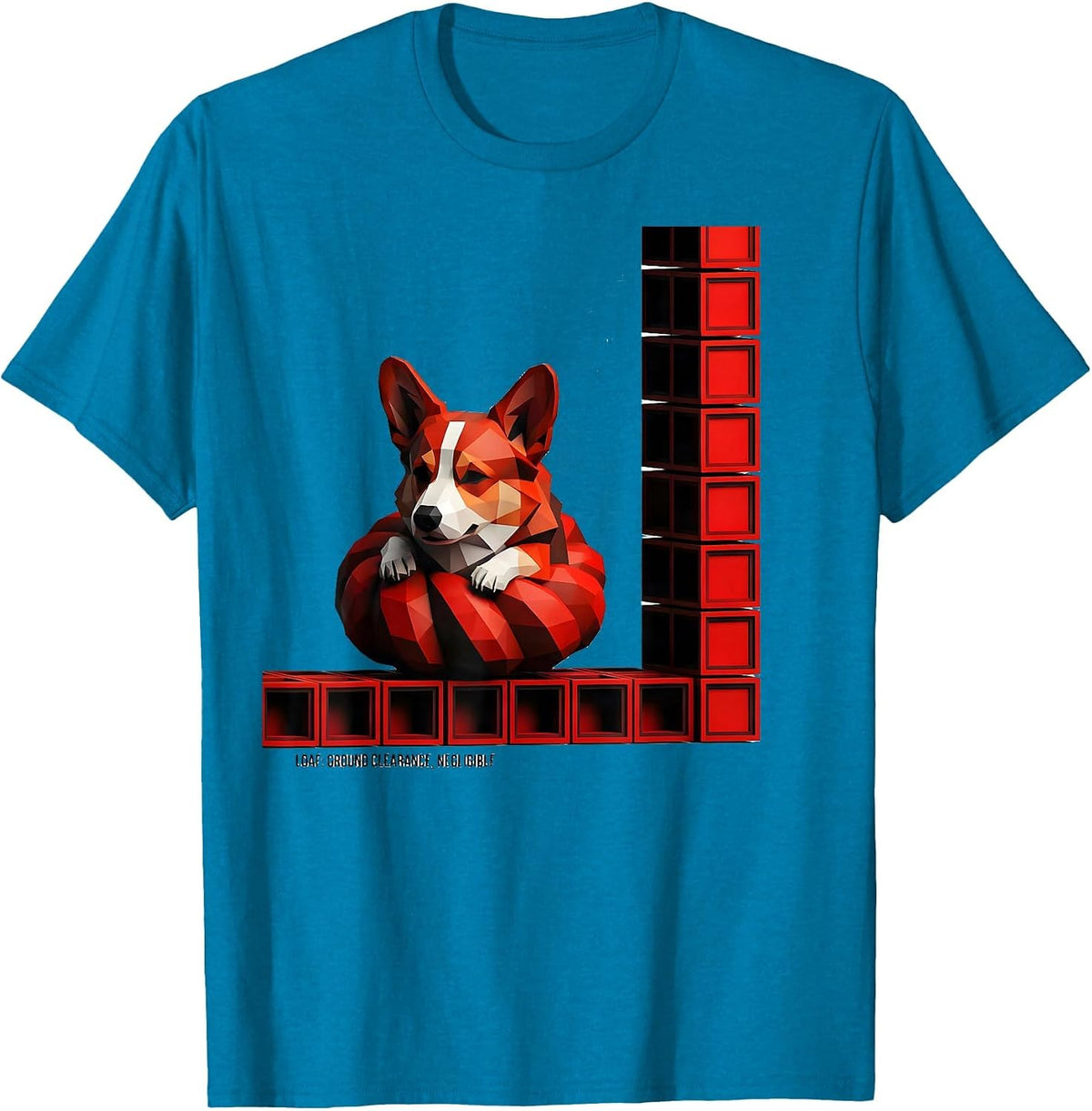 Loaf: Ground Clearance, Negligible Funny Corgi Owner Retro T-Shirt - Sapphire Blue