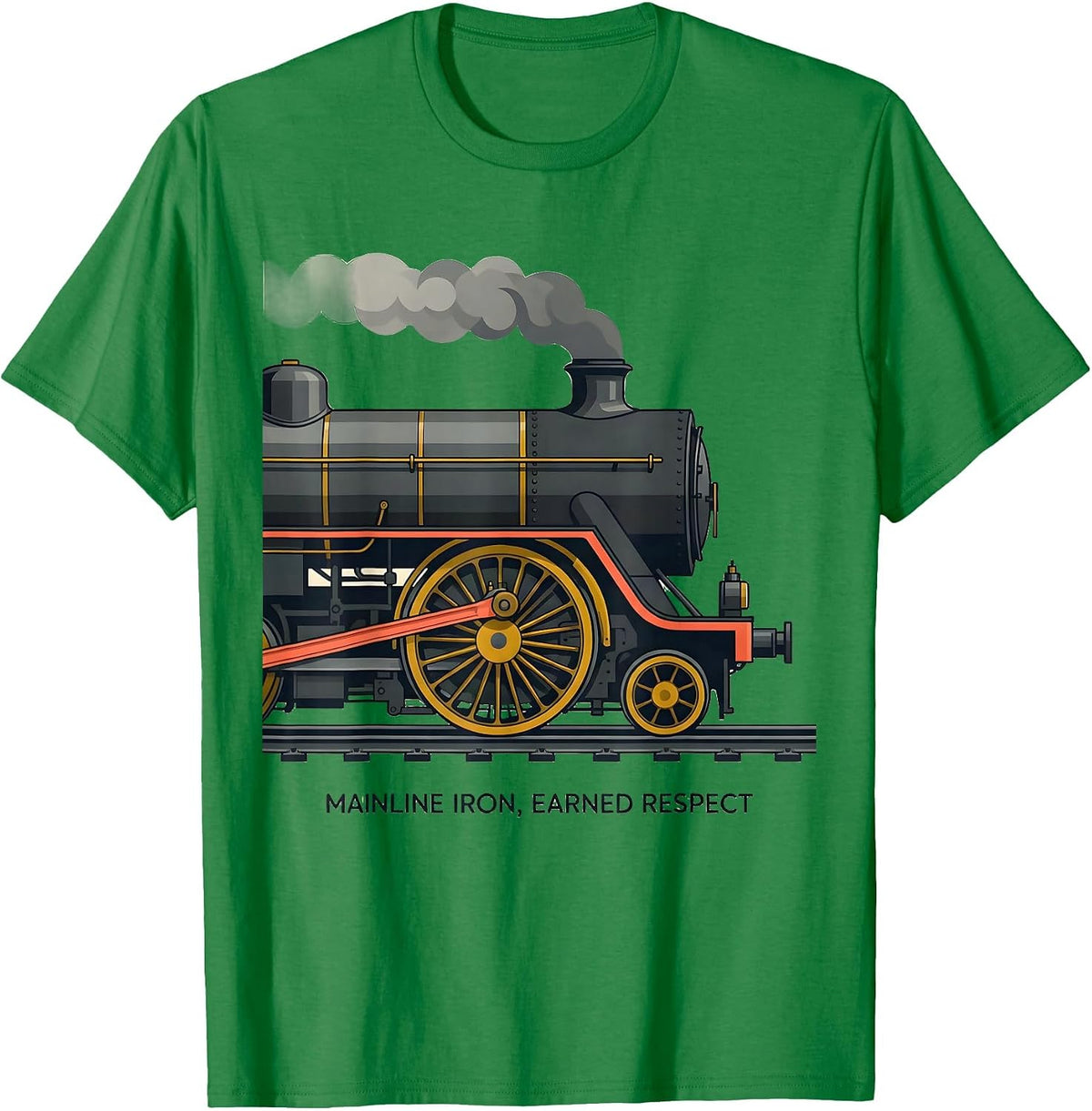 Men's Mainline Iron Earned Respect Midcentury Modern Steam T-Shirt - Kelly Green