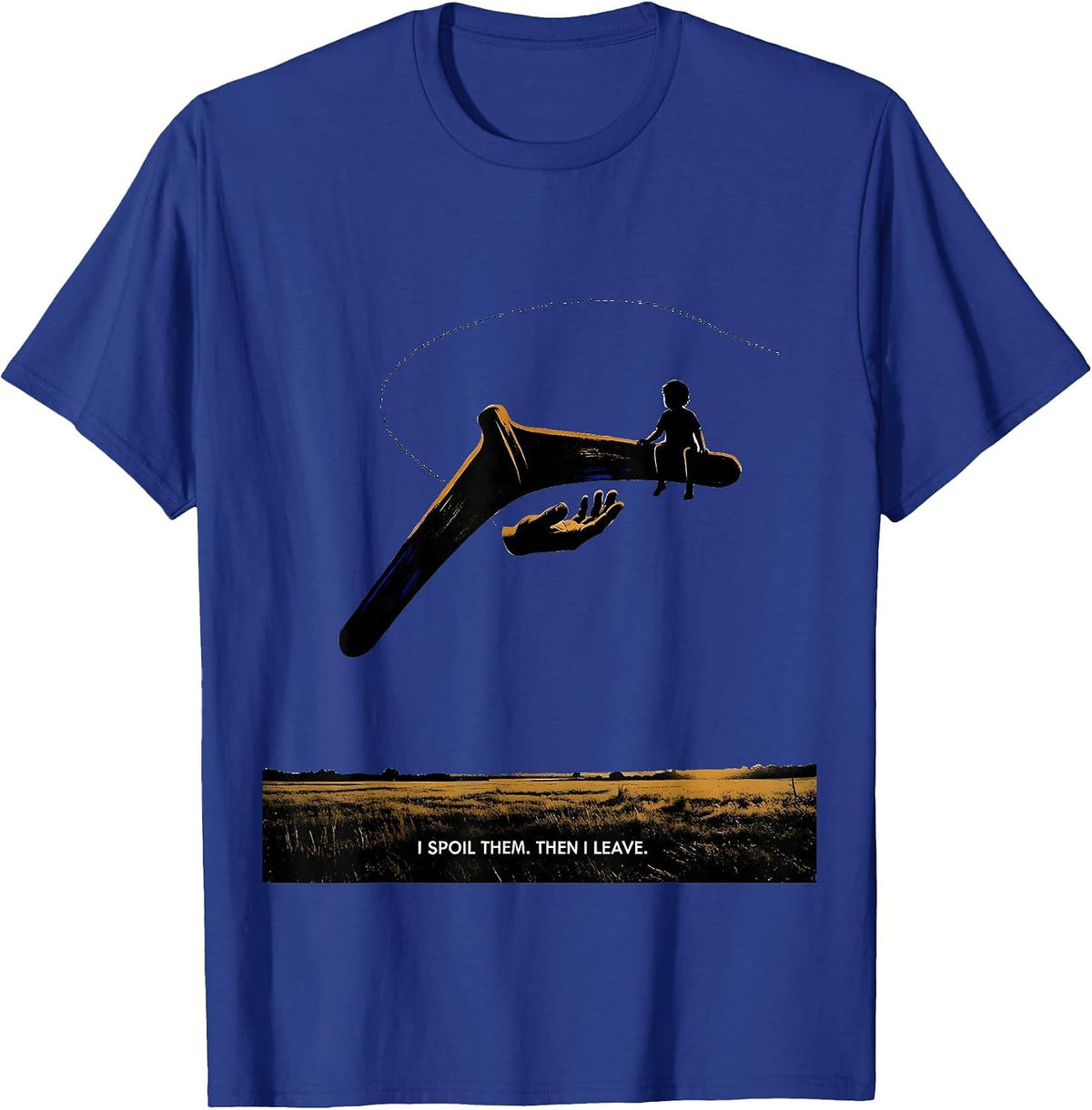 Men's I Spoil Them Then I Leave Funny Uncle Humor Godfather T-Shirt - Royal Blue