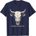 Darkness Never Gets Old Gothic Men's Design T-Shirt - Navy Blue