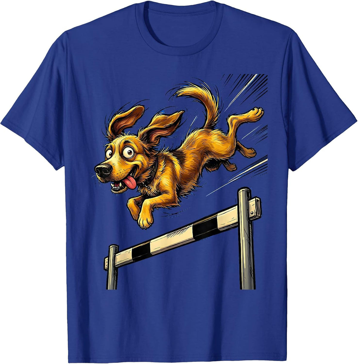 Men's Underdog Leaping Hurdle Cheer Graphic T-Shirt - Royal Blue