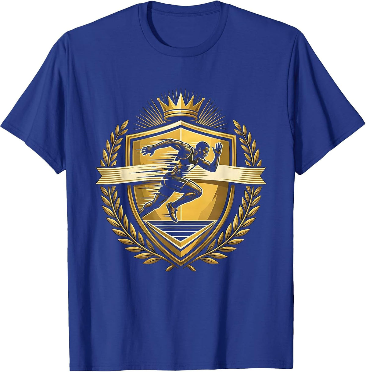 Men's Sprinter Finish Line Burst Running Graphic T-Shirt - Royal Blue