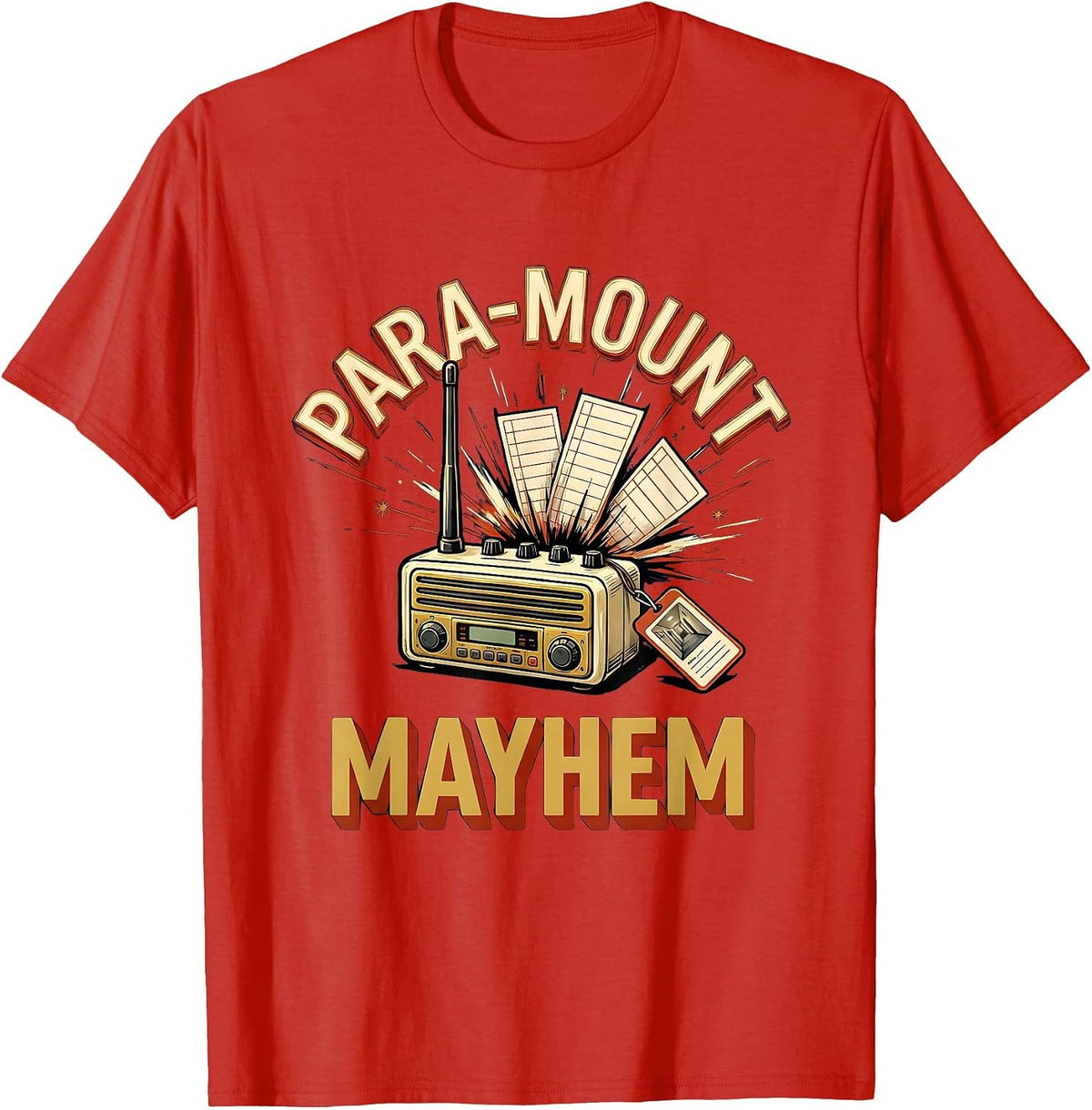 Para-Mount Mayhem Funny Paraprofessional Paraeducator T-Shirt, Men, Red, XX-Large - As Pictured