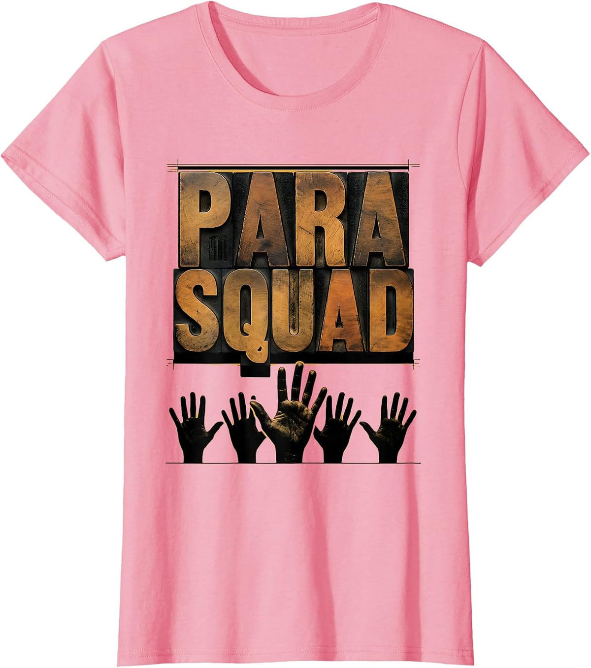 Women's Para Squad Paraprofessional Teacher Aide Appreciation Gift T-Shirt - Pink