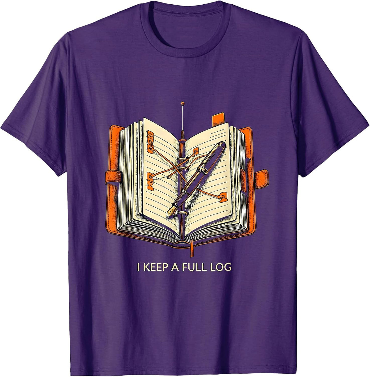I Keep A Full Log Funny Ham Radio Operator Hobbyist Humor T-Shirt - Purple