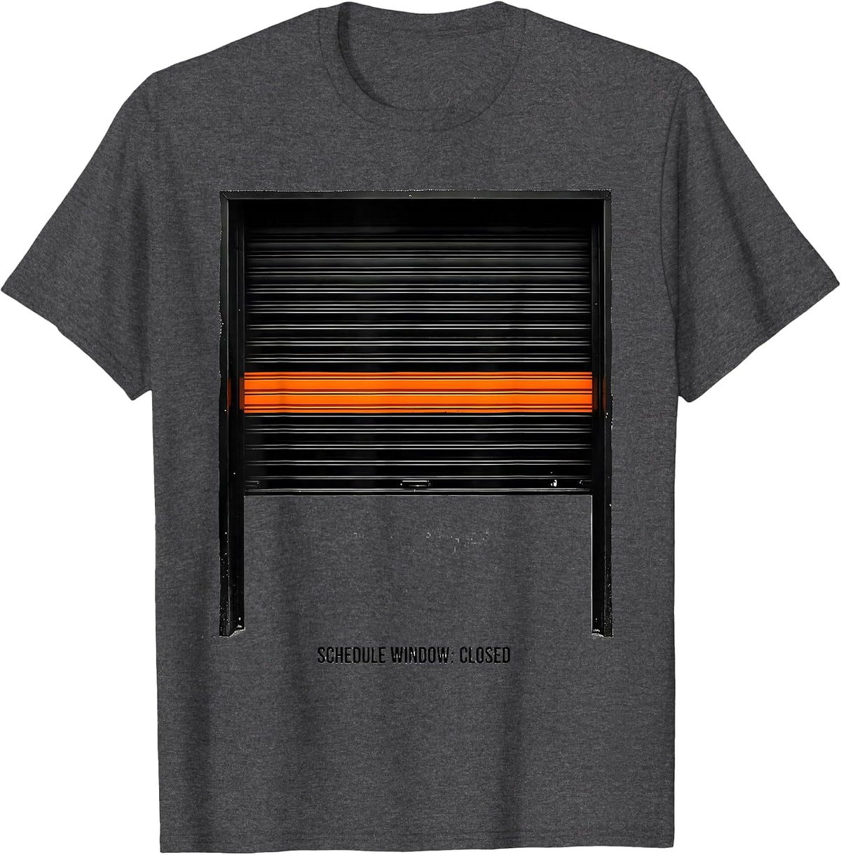 Men's Schedule Window: Closed Groovy School Counselor Retro Humor T-Shirt - Dark Heather Grey