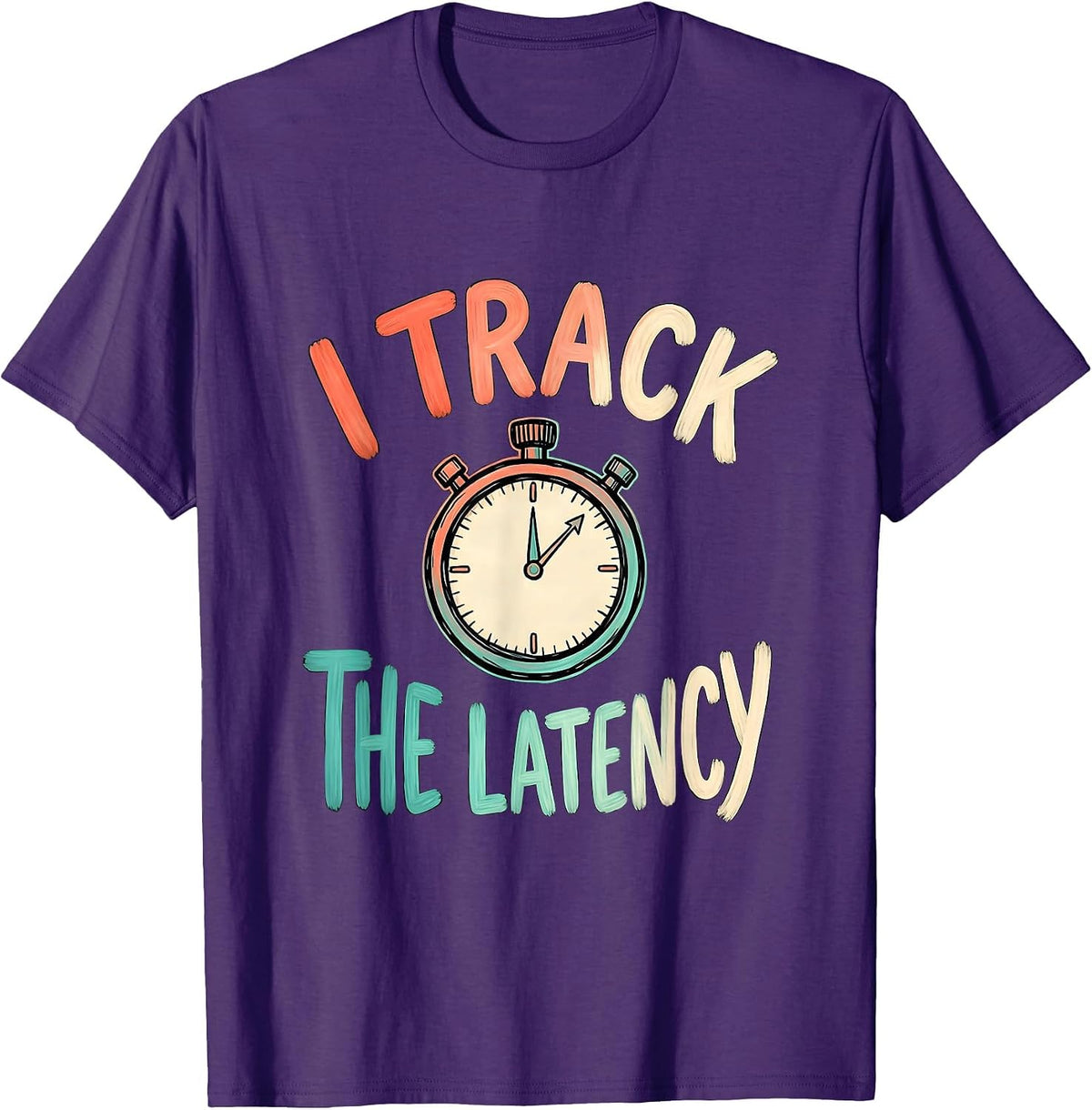 Men's I Track The Latency Special Education Teacher SPED Team T-Shirt - Purple