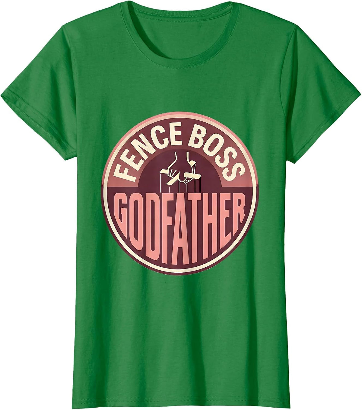 Women's Fence Boss Godfather Funny Family Matching Rodeo Cowgirl T-Shirt - Kelly Green