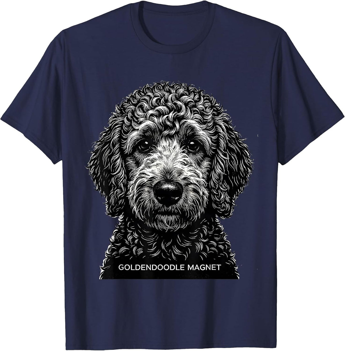Goldendoodle Magnet Funny Doodle Dog Owner Humor T-Shirt - Navy Blue