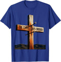 3 Nails Cross The Cross Says Enough Design T-Shirt - Royal Blue
