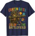 Crayon Eater Proud Military Corps Grunt Soldier Bulldog MRE T-Shirt - Navy Blue
