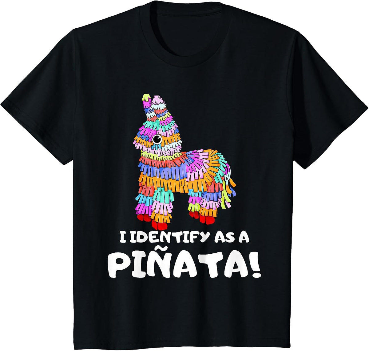 I Identify as a Pinata Cinco De Mayo Costume Fiesta Party T-Shirt - Black