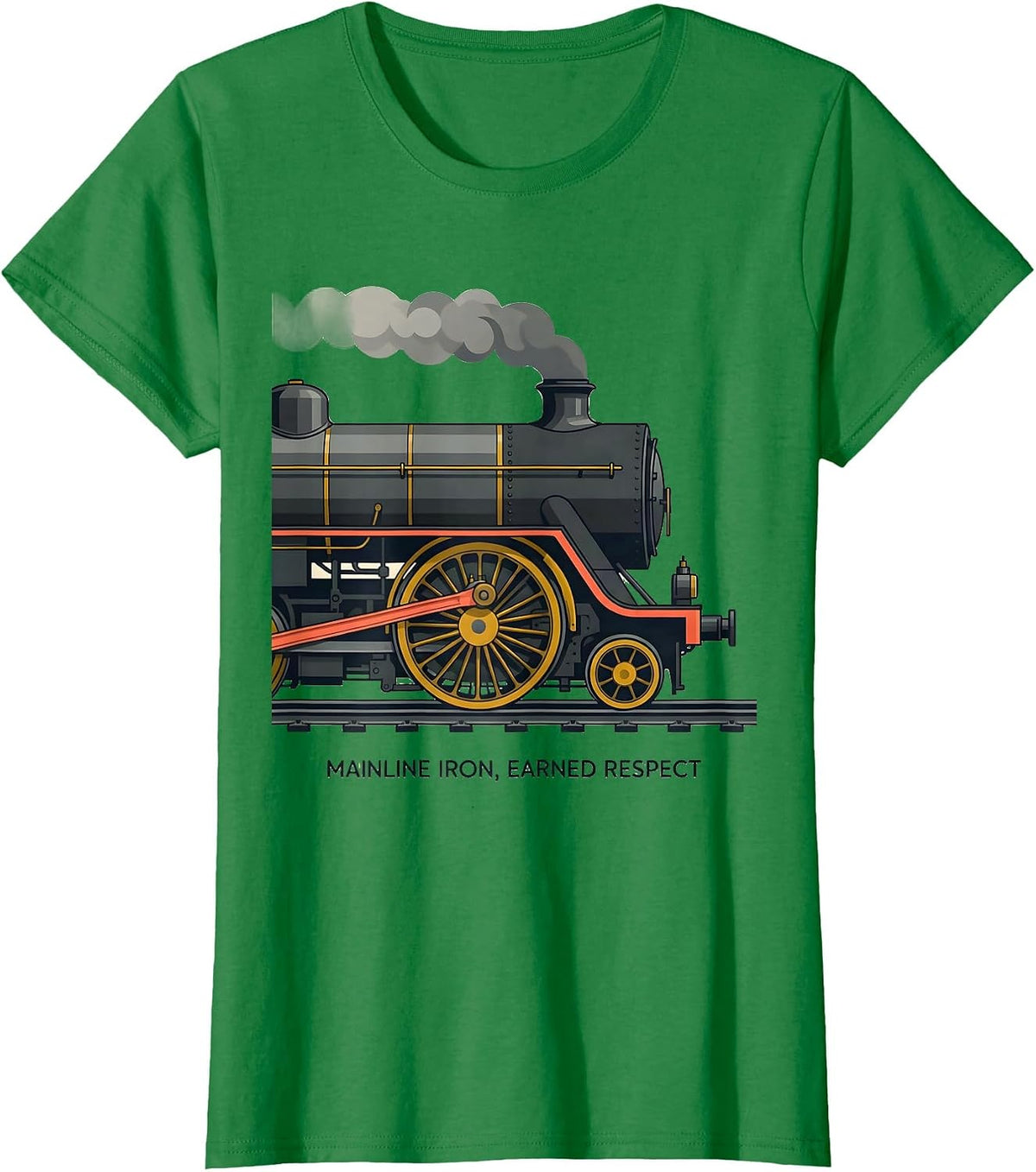 Women's Mainline Iron Earned Respect Midcentury Modern Steam T-Shirt - Kelly Green
