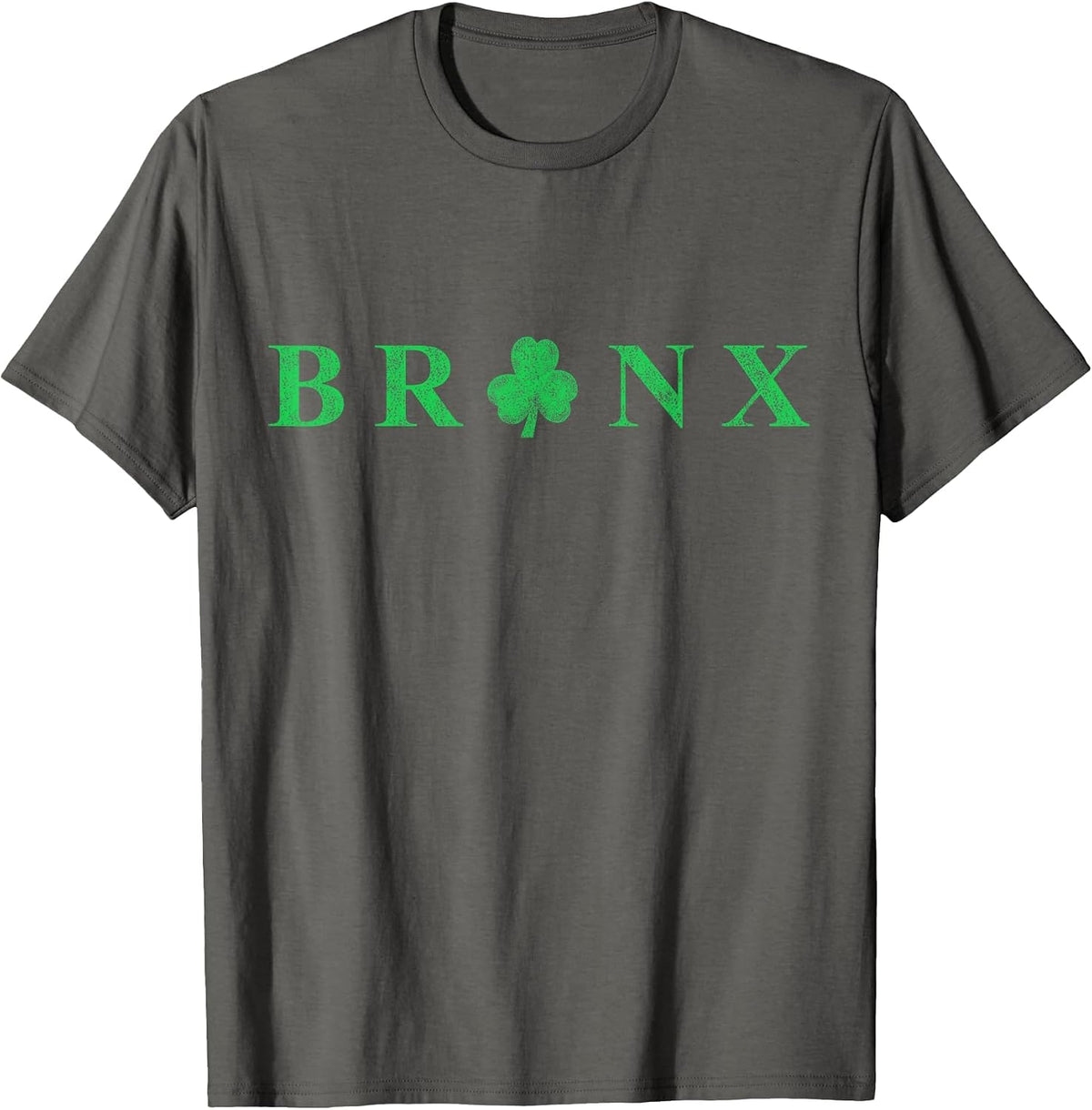 Bronx New York St. Patrick's Day Irish Shamrock T-Shirt - Asphalt Grey
