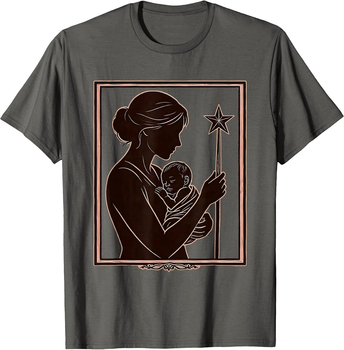 Men's Formal Fairy Godmother New Baby Gift Whimsical Humor T-Shirt - Asphalt Grey