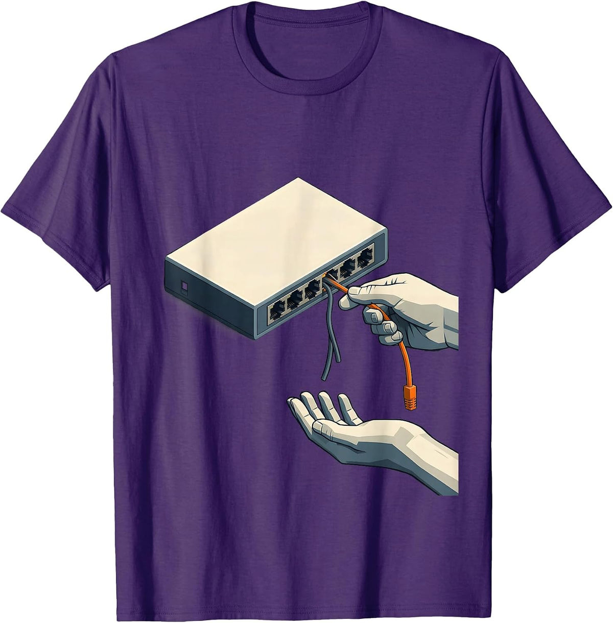 Men's Network Switch Tech Support Humor IT Nerd Gift T-Shirt - Purple