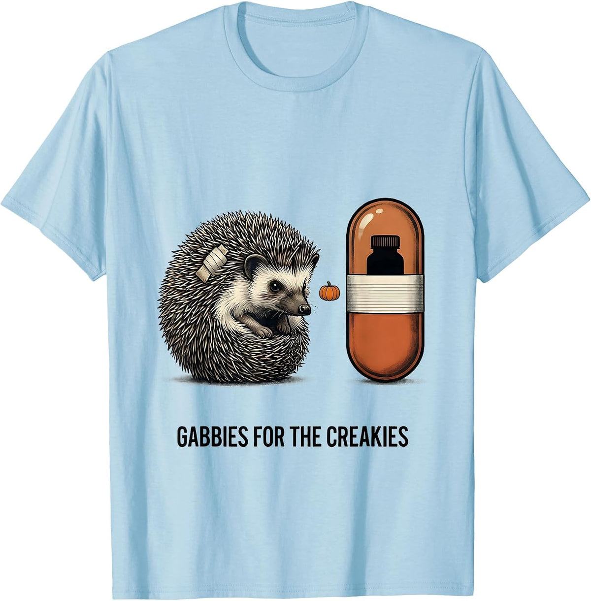 Men's Gabbies For The Creakies Funny Veterinary Tech Halloween T-Shirt - Baby Blue