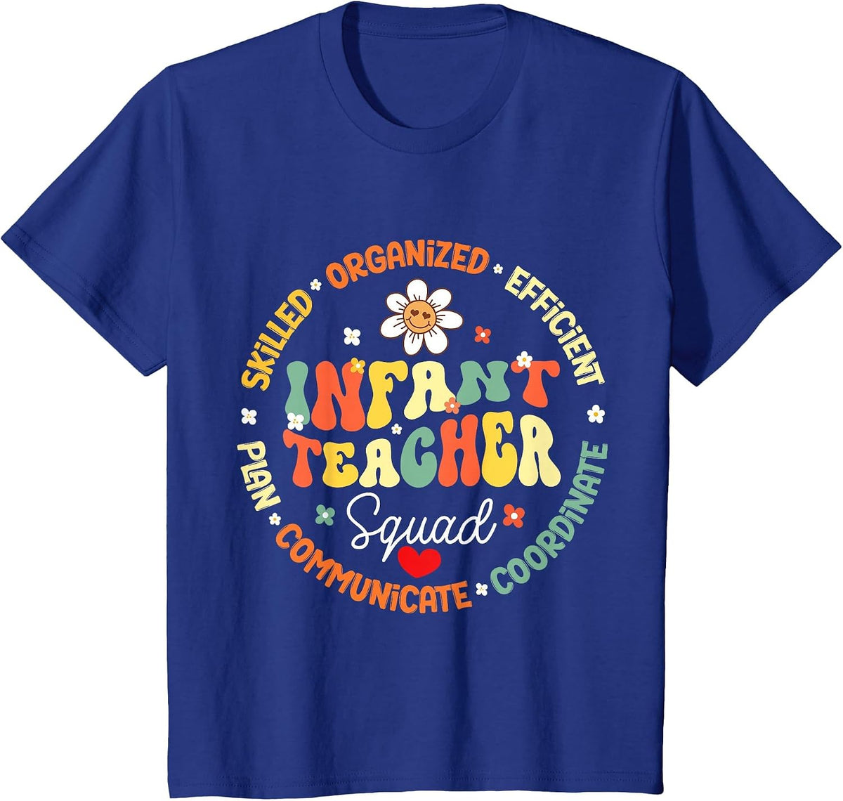Infant Room Squad Teacher Matching Funny Back to School T-Shirt - Royal Blue