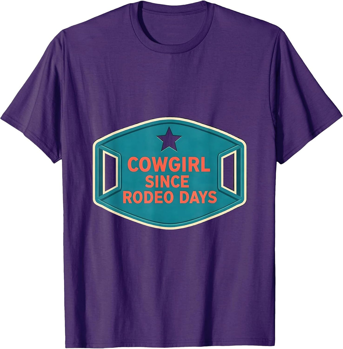 Men's Cowgirl Since Rodeo Days Vintage Western Retro Cowgirl Humor T-Shirt - Purple