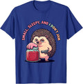 Small Sleepy and I Don't Jam Cute Kawaii Hedgehog Gun Pun T-Shirt - Royal Blue