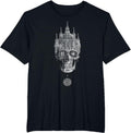 THE King Skull and Crown Memento Mori Occult Sacred Geometry T-Shirt - Black