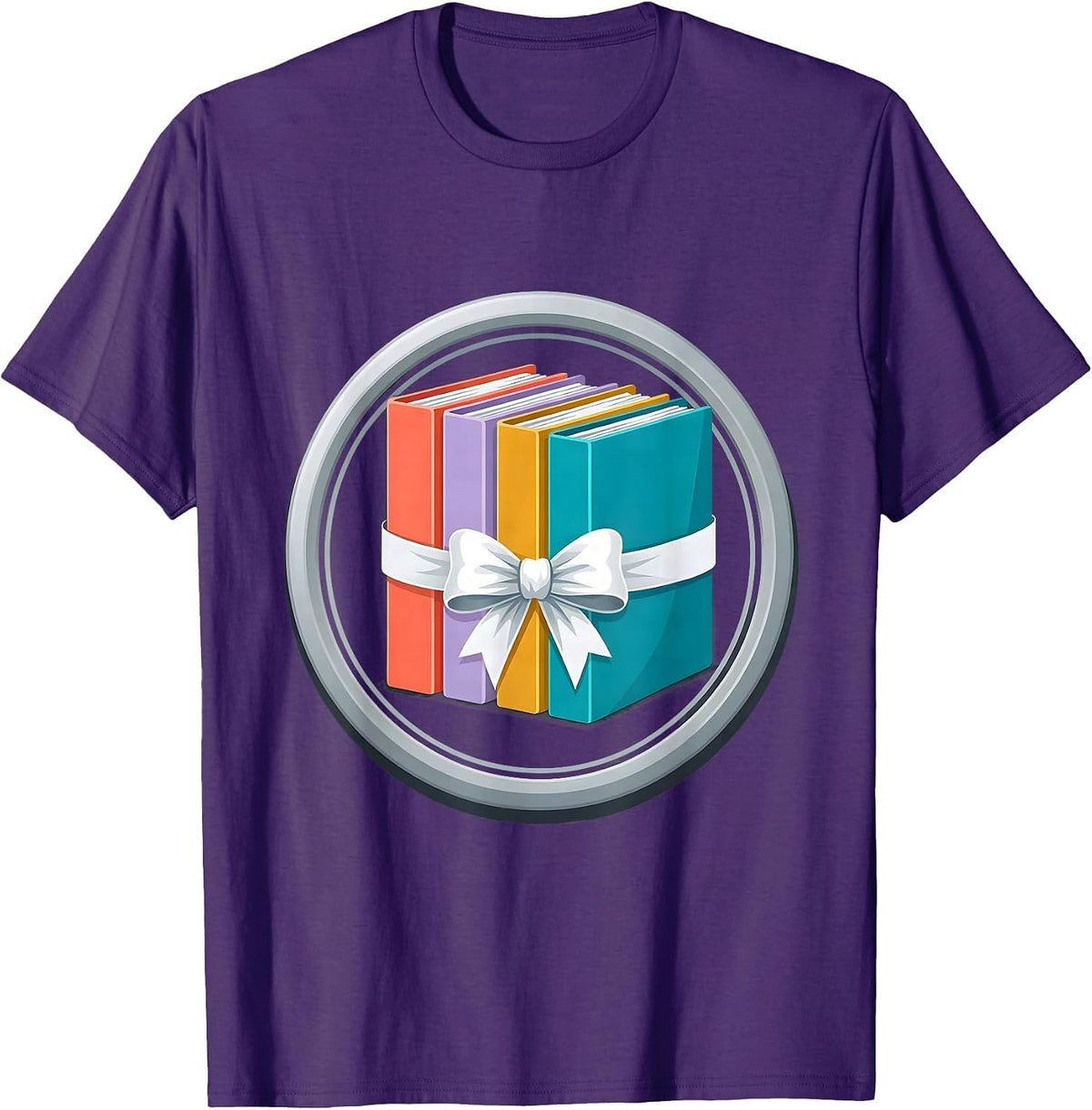Men's Paraprofessional Colorful Lesson Binders Graphic T-Shirt - Purple