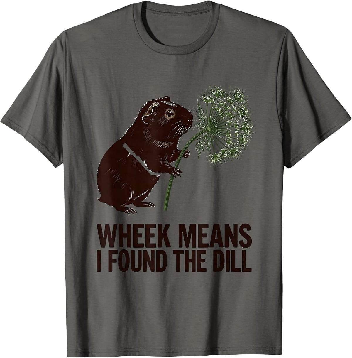 Men's Wheek Means I Found The Dill Funny Guinea Pig Lover Pet T-Shirt - Asphalt Grey