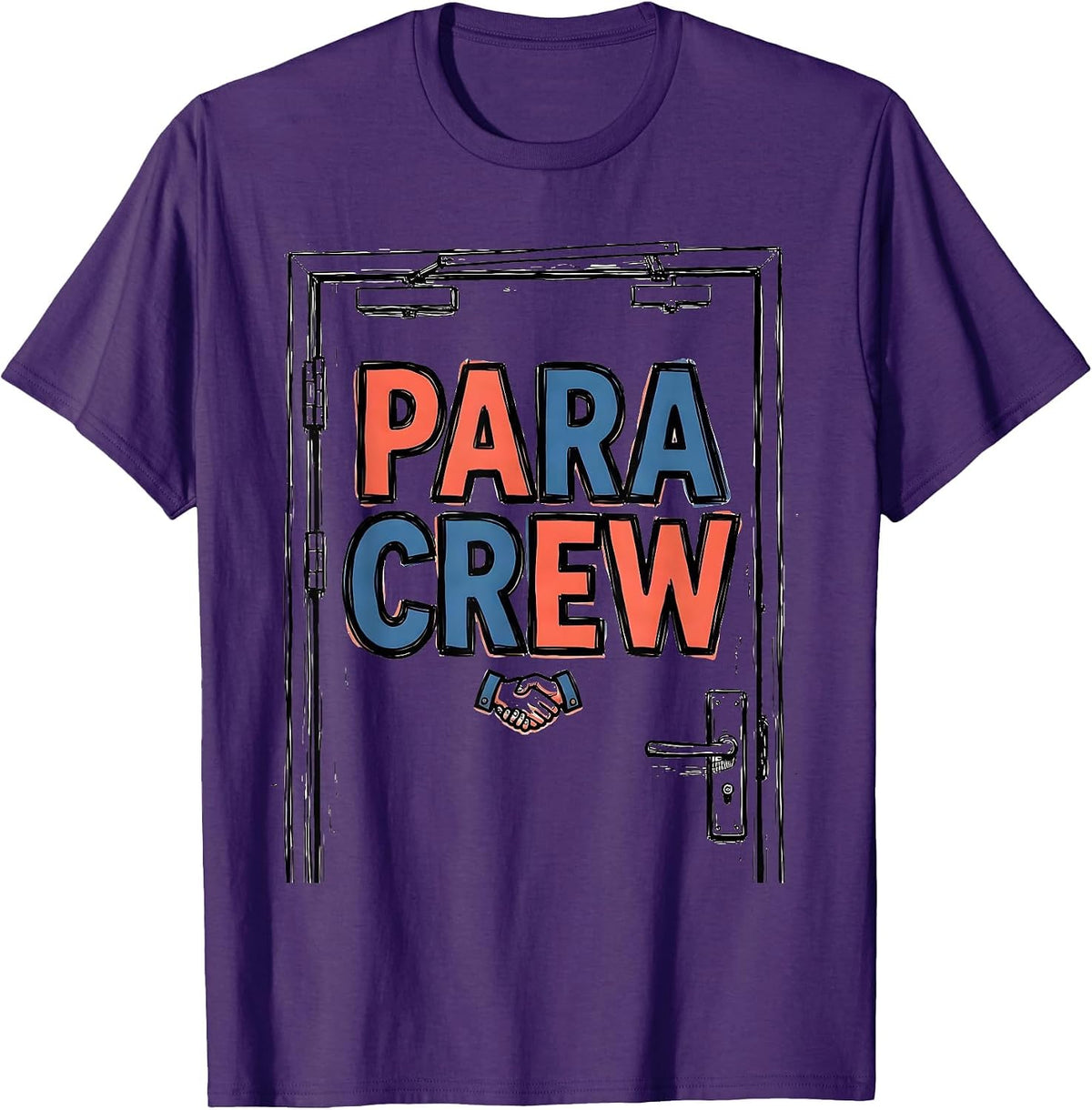Para Crew Heartfelt Paraprofessional Teacher Appreciation T-Shirt - Purple
