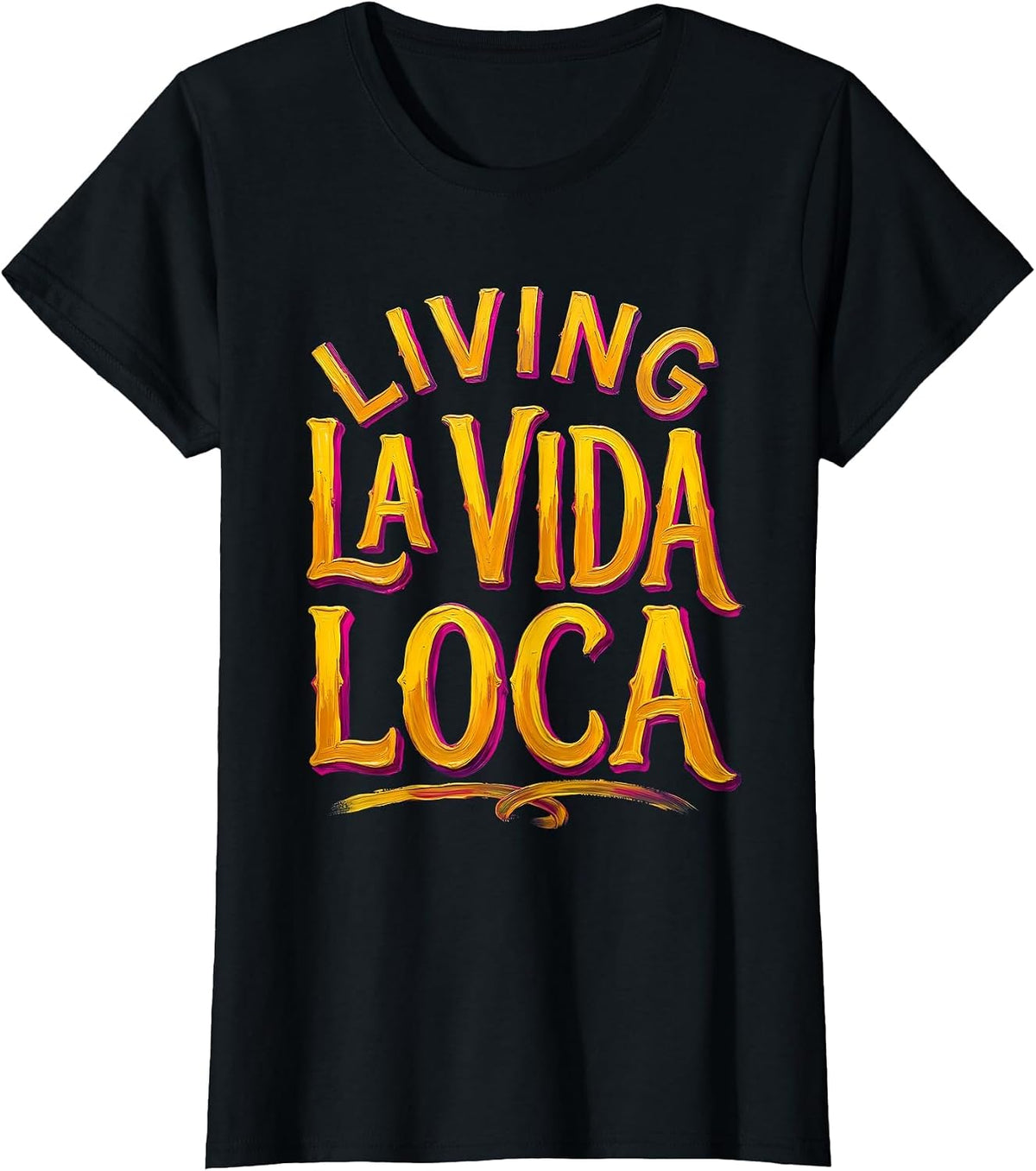 Cinco de Mayo Living La Vida Loca Fiesta Design T-Shirt - Black