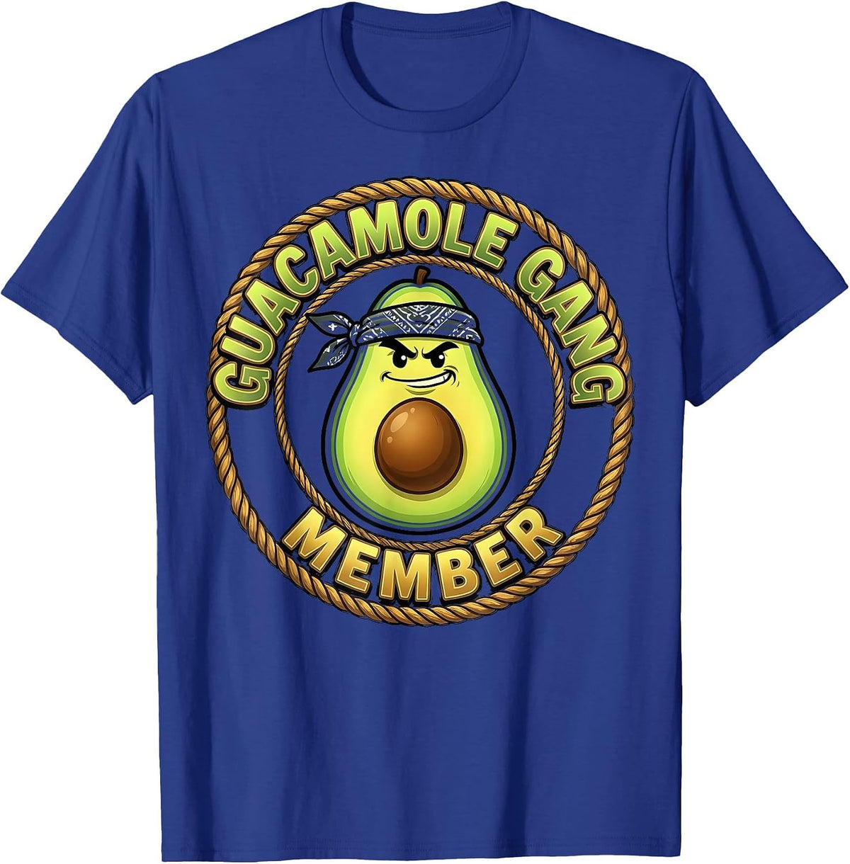 Guacamole Gang Member Cinco de Mayo Design T-Shirt - Royal Blue