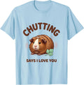 Men's Chutting Says I Love You Cute Kawaii Guinea Pig Lover Gift T-Shirt - Baby Blue