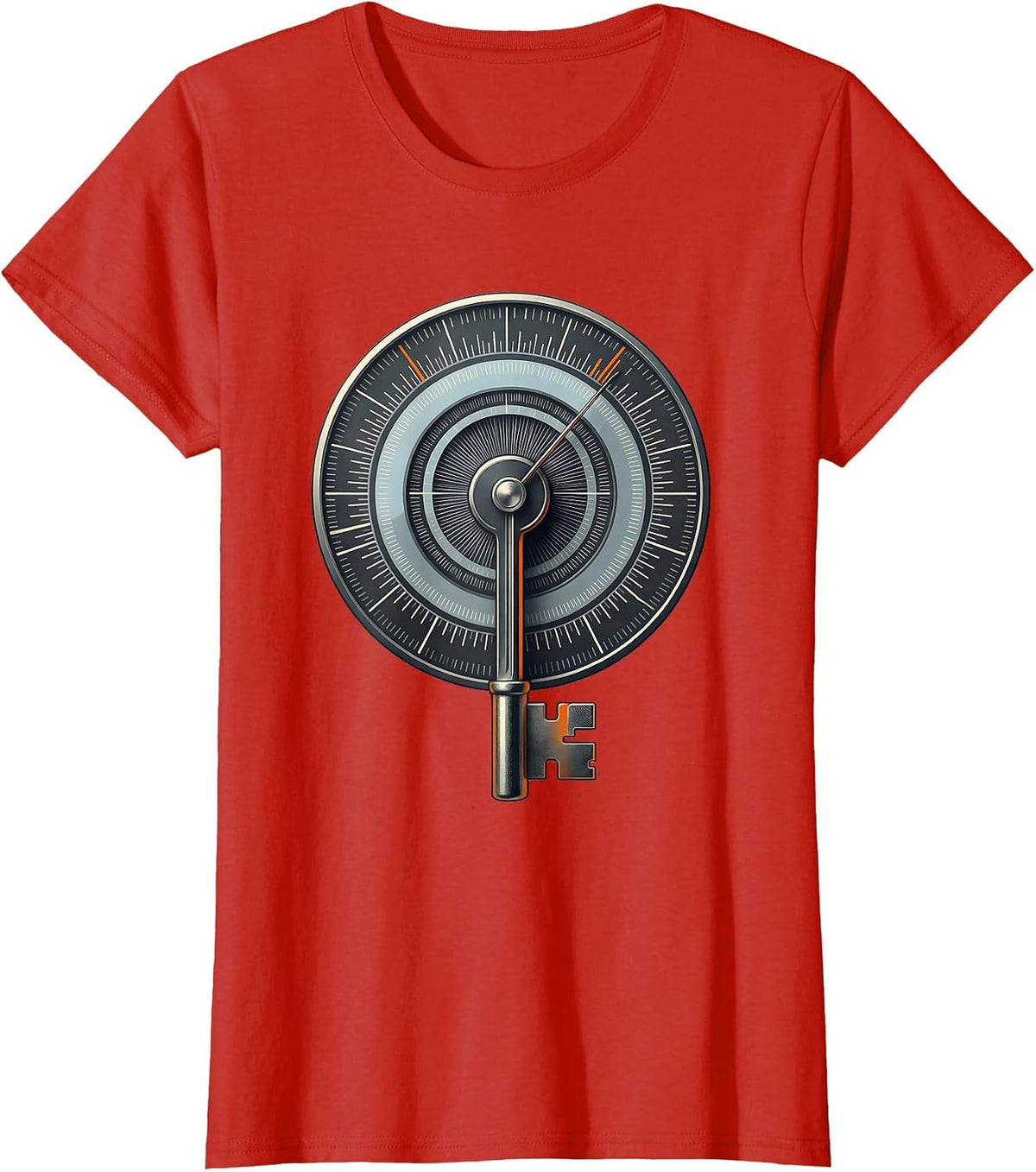 Women's Radio Dial Morse Paddle Ham Radio Operator Humor T-Shirt - Red