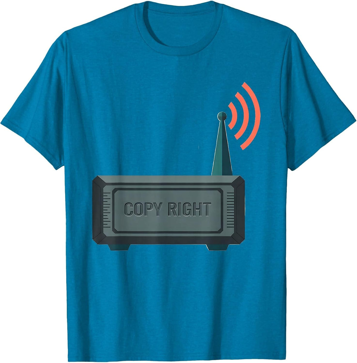 Copy Right Funny Ham Radio Operator Hobbyist Humor T-Shirt - Sapphire Blue