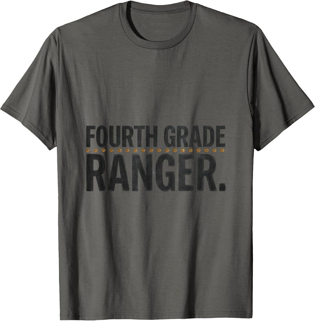 Fourth Grade Ranger Wild About School Animal Print Teacher T-Shirt - Asphalt Grey