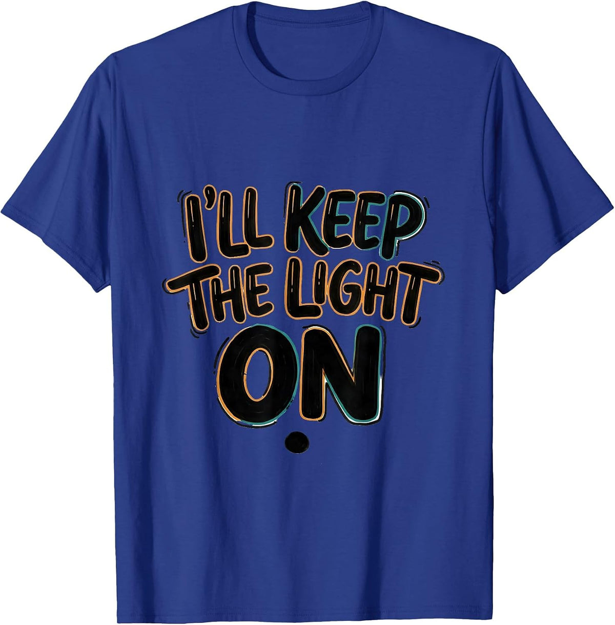 Men's I'll Keep The Light On Funny Mental Health Counselor T-Shirt - Royal Blue