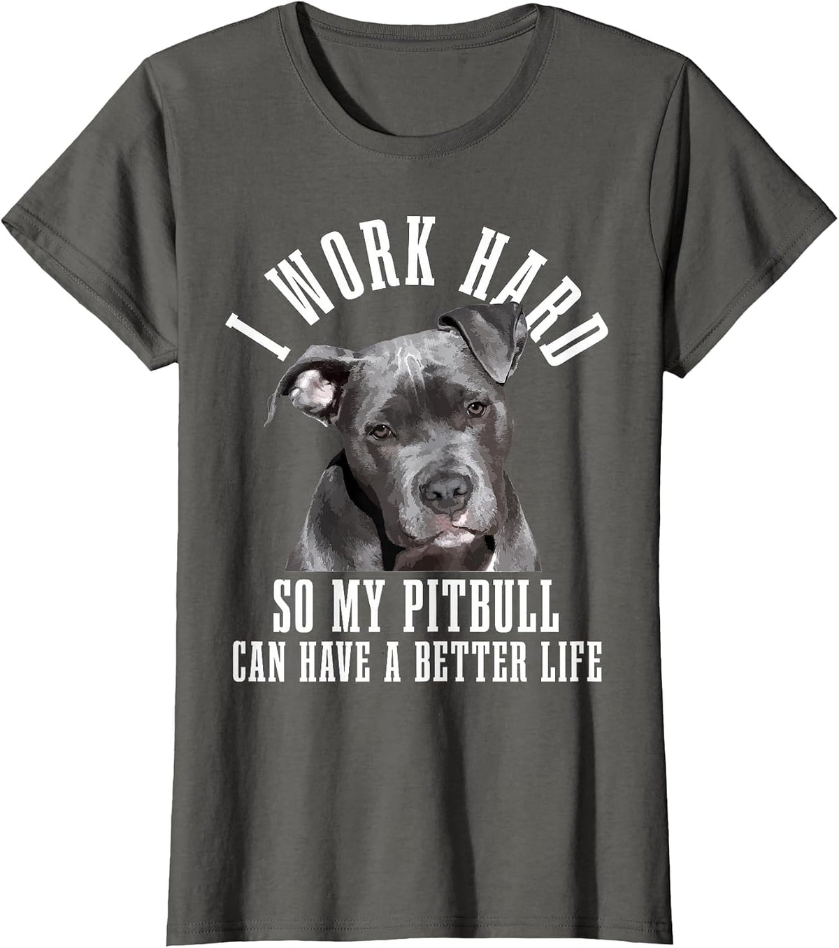 Pitbull Mama Dog Dad Funny Pitbull T-Shirt - Asphalt Grey