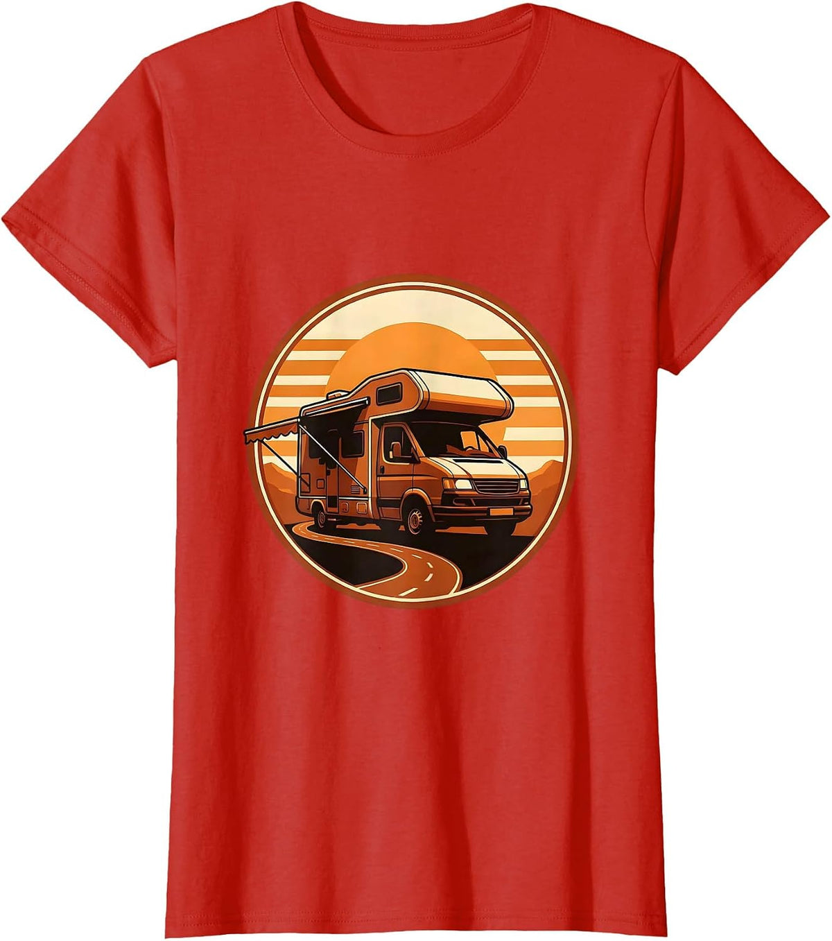 Sealed Camper Van Badge Retro Van Life Dwellers T-Shirt - Red