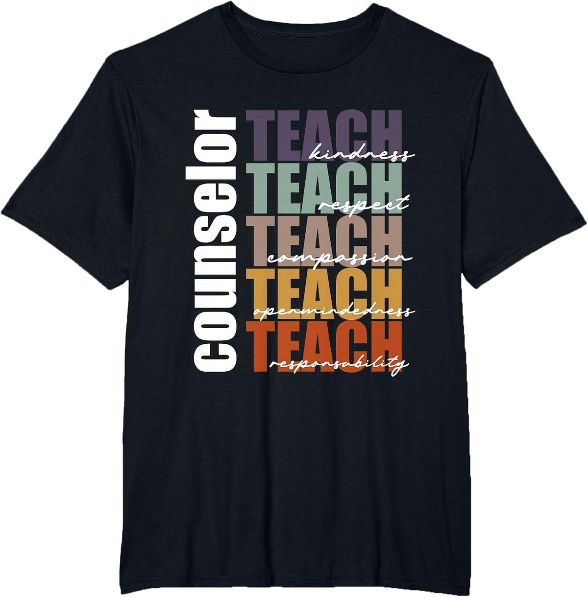 Counselor Teach Counselor School Worker Team Back to School T-Shirt - Black