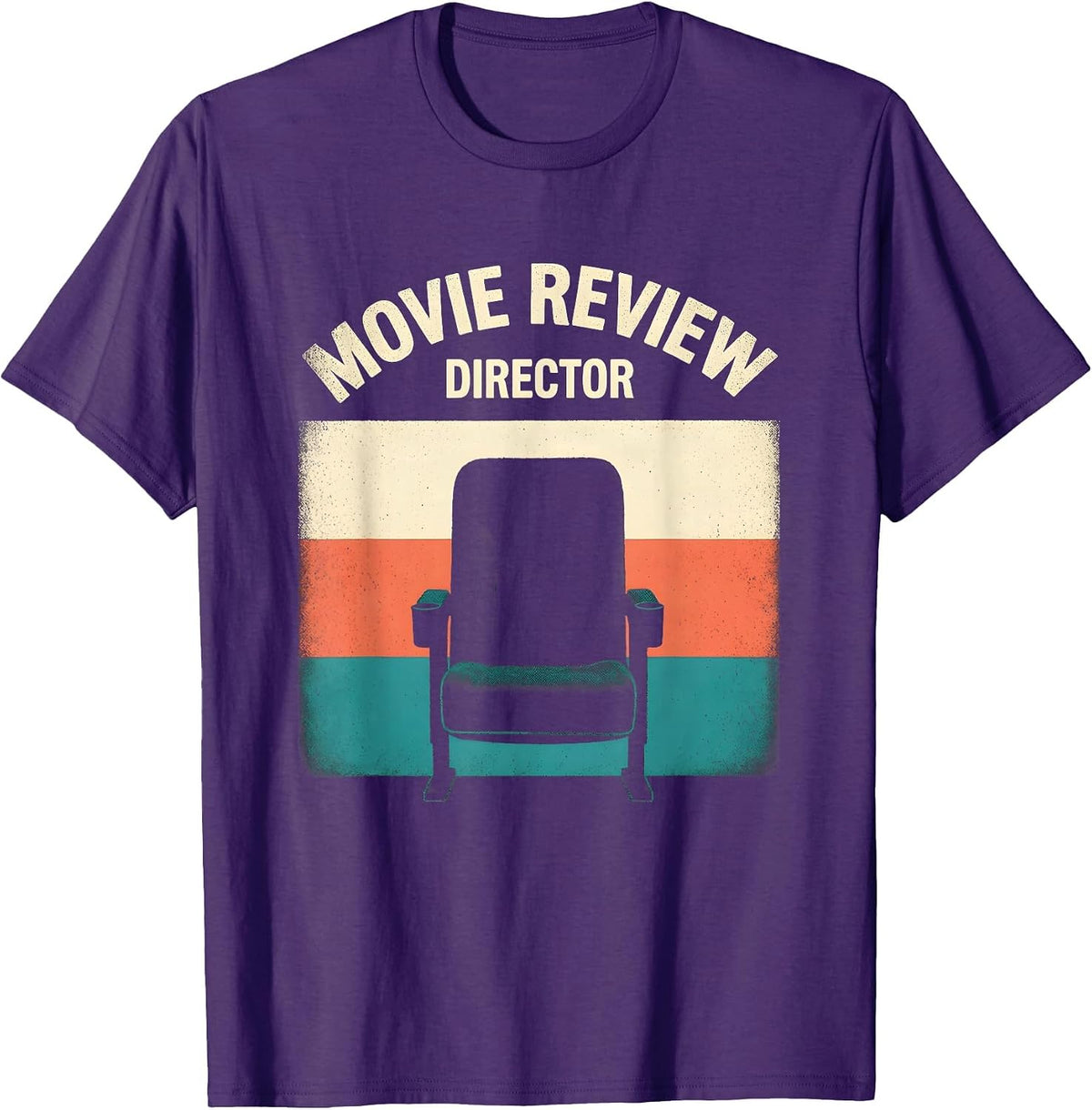 Men's Movie Review Director Retro Vintage Cinema Fan Film Critic T-Shirt - Purple