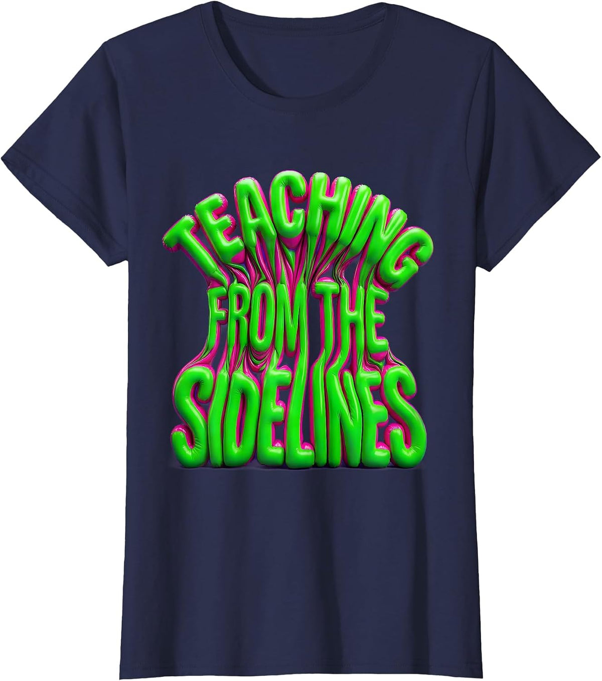 Women's Teaching From the Sidelines Paraprofessional Design T-Shirt - Navy Blue