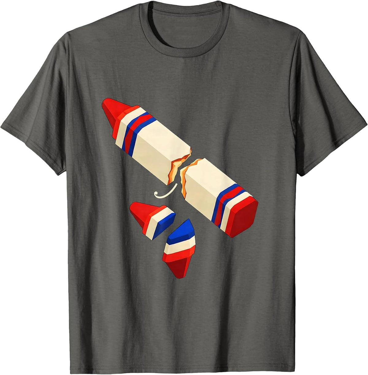 Broken Crayons Still Color Mental Health Awareness Support T-Shirt - Asphalt Grey
