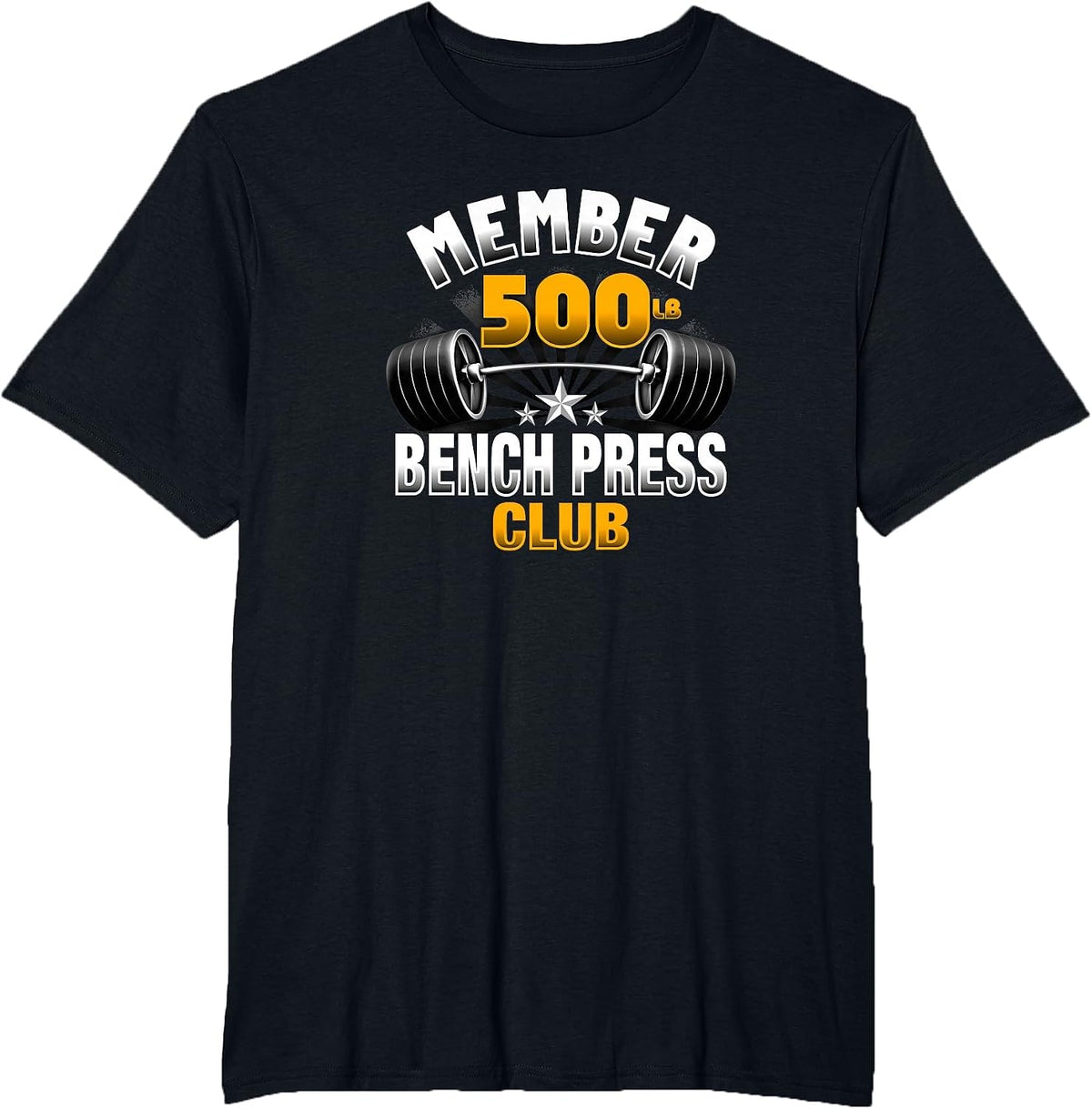 500 Pound Bench Press Club T-Shirt - Black